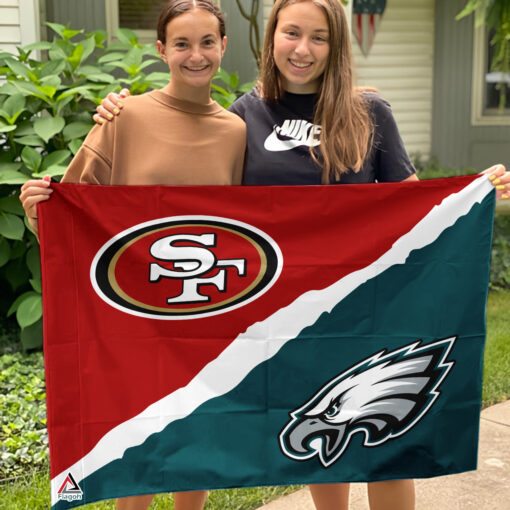 49ers vs Eagles House Divided Flag, NFL House Divided Flag