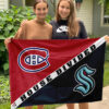 House Flag Mockup 3 NGANG Seattle Kraken vs Montreal Canadiens 3013