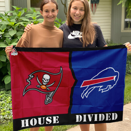 Buccaneers vs Bills House Divided Flag, NFL House Divided Flag