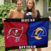 Buccaneers vs Rams House Divided Flag, NFL House Divided Flag, NFL House Divided Flag