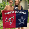 Buccaneers vs Cowboys House Divided Flag, NFL House Divided Flag, NFL House Divided Flag