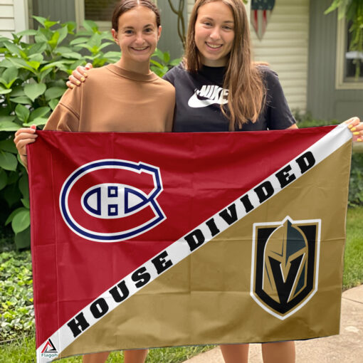 Canadiens vs Golden Knights House Divided Flag, NHL House Divided Flag