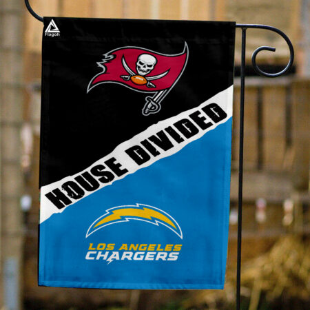 Buccaneers vs Chargers House Divided Flag, NFL House Divided Flag