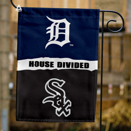 Tigers vs White Sox House Divided Flag, MLB House Divided Flag