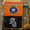 Astros vs White Sox House Divided Flag, MLB House Divided Flag, MLB House Divided Flag