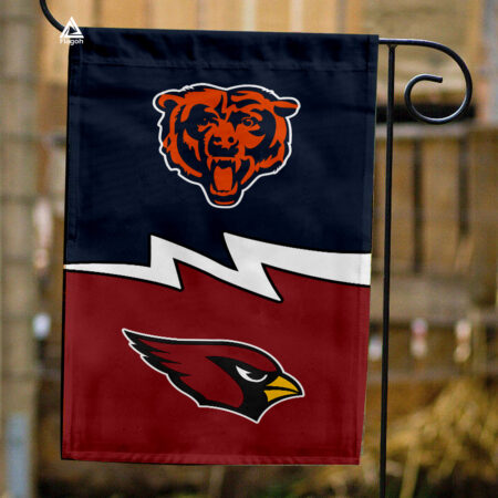 Bears vs Cardinals House Divided Flag, NFL House Divided Flag