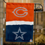 Bears vs Cowboys House Divided Flag, NFL House Divided Flag