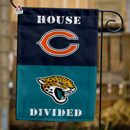 Bears vs Jaguars House Divided Flag, NFL House Divided Flag