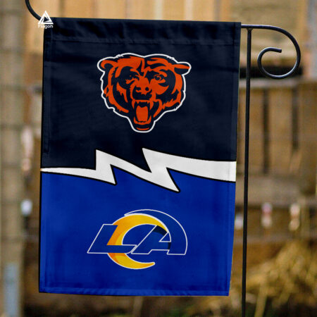 Bears vs Rams House Divided Flag, NFL House Divided Flag