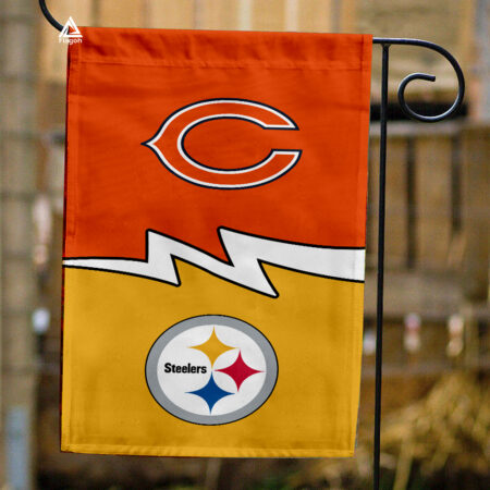 Bears vs Steelers House Divided Flag, NFL House Divided Flag