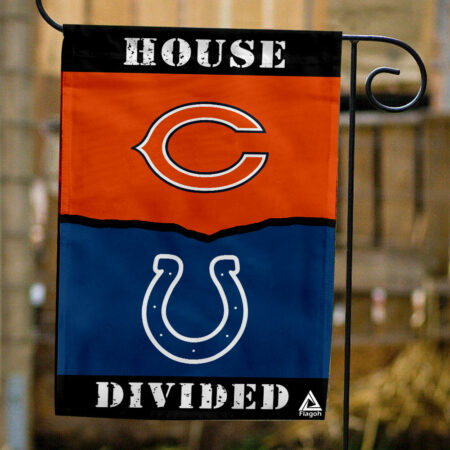 Bears vs Colts House Divided Flag, NFL House Divided Flag