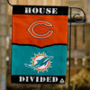 Bears vs Dolphins House Divided Flag, NFL House Divided Flag, NFL House Divided Flag