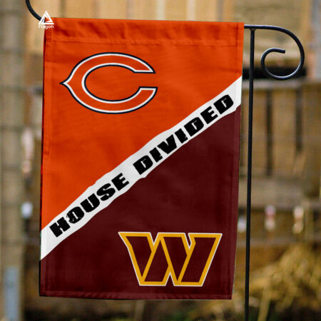 Bears vs Commanders House Divided Flag, NFL House Divided Flag