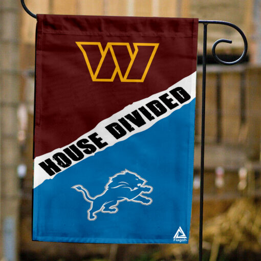 Commanders vs Lions House Divided Flag, NFL House Divided Flag