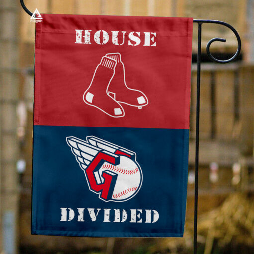 Red Sox vs Guardians House Divided Flag, MLB House Divided Flag