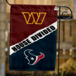 Commanders vs Texans House Divided Flag, NFL House Divided Flag