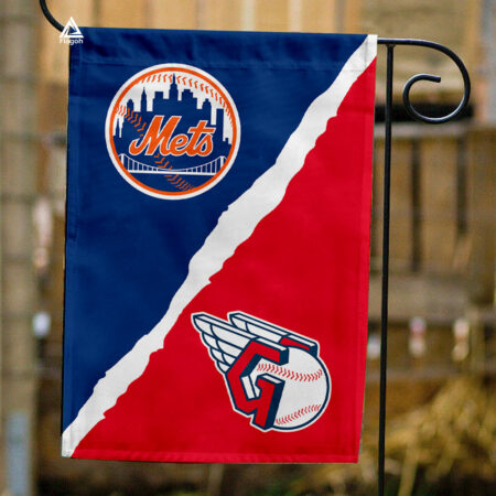 Mets vs Guardians House Divided Flag, MLB House Divided Flag