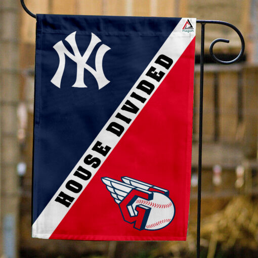 Yankees vs Guardians House Divided Flag, MLB House Divided Flag