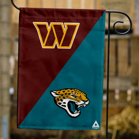 Commanders vs Jaguars House Divided Flag, NFL House Divided Flag