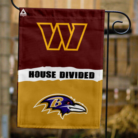 Commanders vs Ravens House Divided Flag, NFL House Divided Flag
