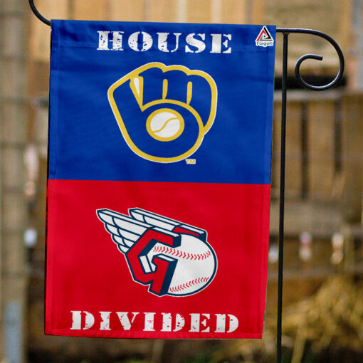 Brewers vs Guardians House Divided Flag, MLB House Divided Flag
