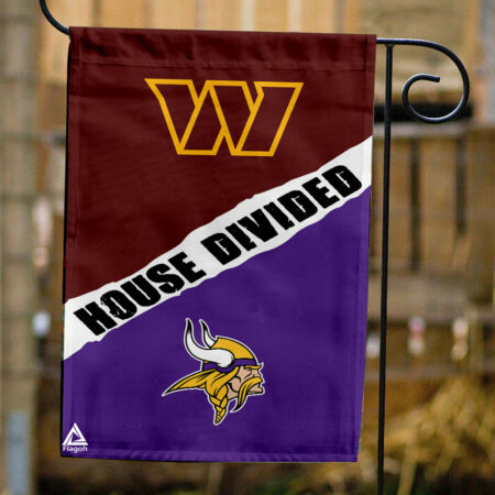 Commanders vs Vikings House Divided Flag, NFL House Divided Flag