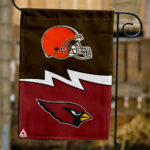 Browns vs Cardinals House Divided Flag, NFL House Divided Flag