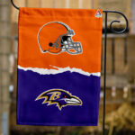 Browns vs Ravens House Divided Flag, NFL House Divided Flag