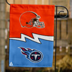 Browns vs Titans House Divided Flag, NFL House Divided Flag