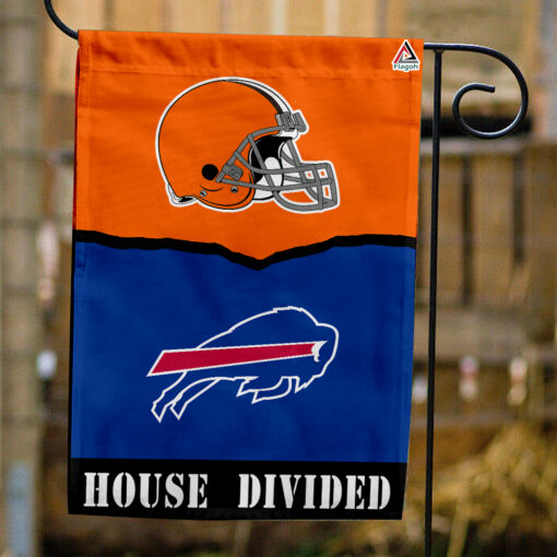 Browns vs Bills House Divided Flag, NFL House Divided Flag