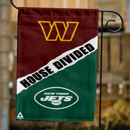 Commanders vs Jets House Divided Flag, NFL House Divided Flag