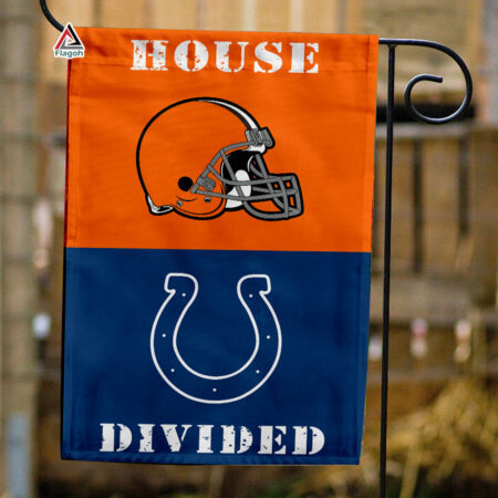 Browns vs Colts House Divided Flag, NFL House Divided Flag