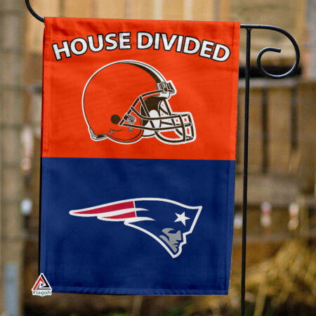 Browns vs Patriots House Divided Flag, NFL House Divided Flag