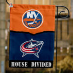 Islanders vs Blue Jackets House Divided Flag, NHL House Divided Flag