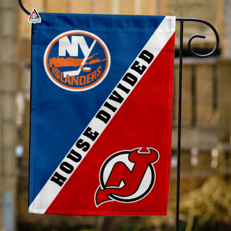 Islanders vs Devils House Divided Flag, NHL House Divided Flag