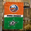 Islanders vs Stars House Divided Flag, NHL House Divided Flag
