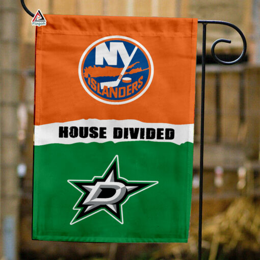 Islanders vs Stars House Divided Flag, NHL House Divided Flag
