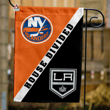 Islanders vs Kings House Divided Flag, NHL House Divided Flag