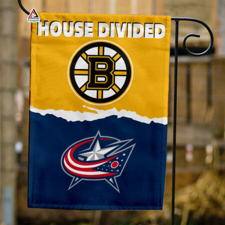 Bruins vs Blue Jackets House Divided Flag, NHL House Divided Flag