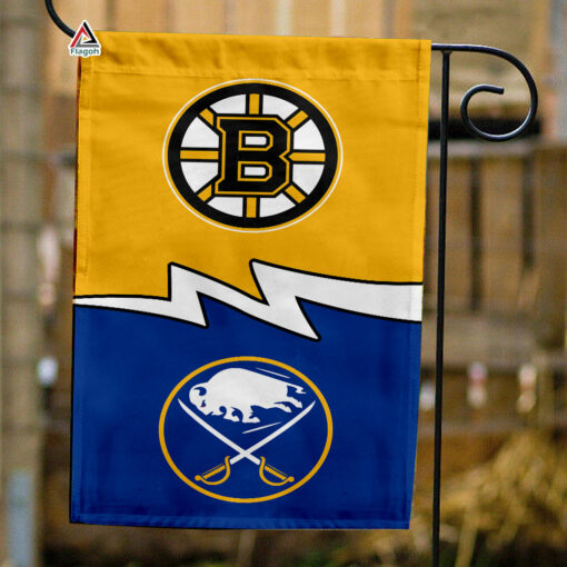 Bruins vs Sabres House Divided Flag, NHL House Divided Flag