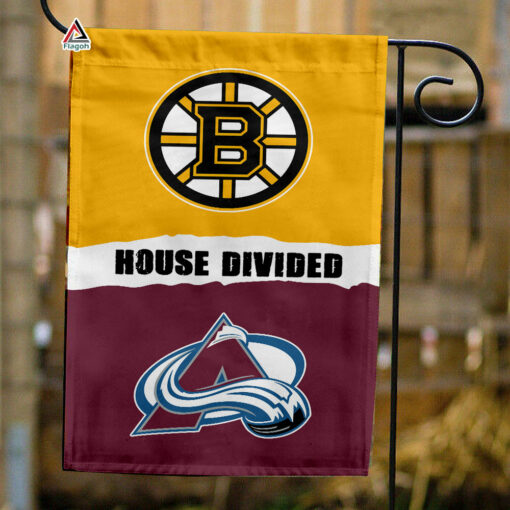 Bruins vs Avalanche House Divided Flag, NHL House Divided Flag