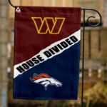 Commanders vs Broncos House Divided Flag, NFL House Divided Flag