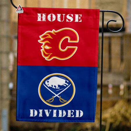 Flames vs Sabres House Divided Flag, NHL House Divided Flag