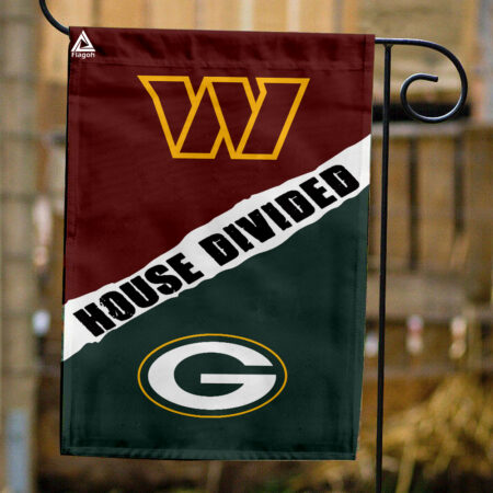 Commanders vs Packers House Divided Flag, NFL House Divided Flag