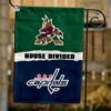 Coyotes vs Capitals House Divided Flag, NHL House Divided Flag