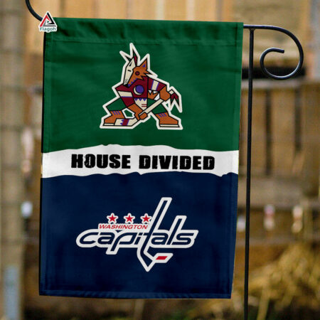 Coyotes vs Capitals House Divided Flag, NHL House Divided Flag