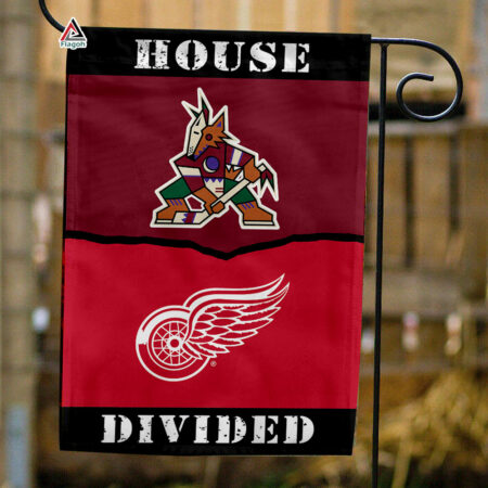 Coyotes vs Red Wings House Divided Flag, NHL House Divided Flag