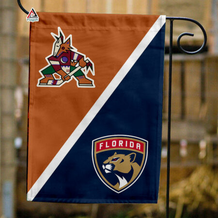 Coyotes vs Panthers House Divided Flag, NHL House Divided Flag