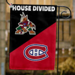 Coyotes vs Canadiens House Divided Flag, NHL House Divided Flag