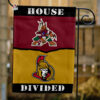 Coyotes vs Senators House Divided Flag, NHL House Divided Flag
